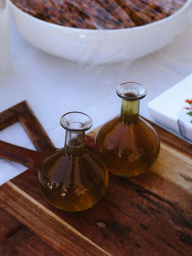 Bottles of tej, a traditional fermented honey wine